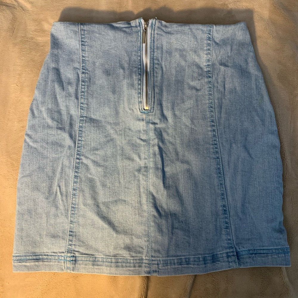 Harper Blue Pencil Mini Skirt for Casual Wear